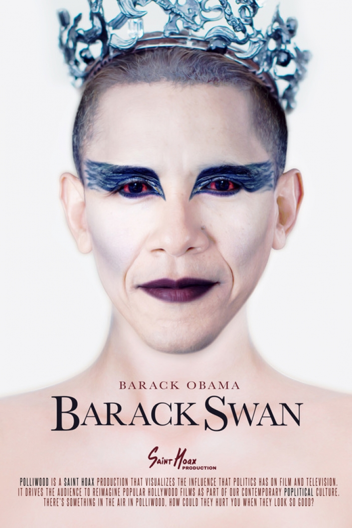 Президентът на САЩ Барак Обама (Barack Obama) като звезда в Barack Swan...
