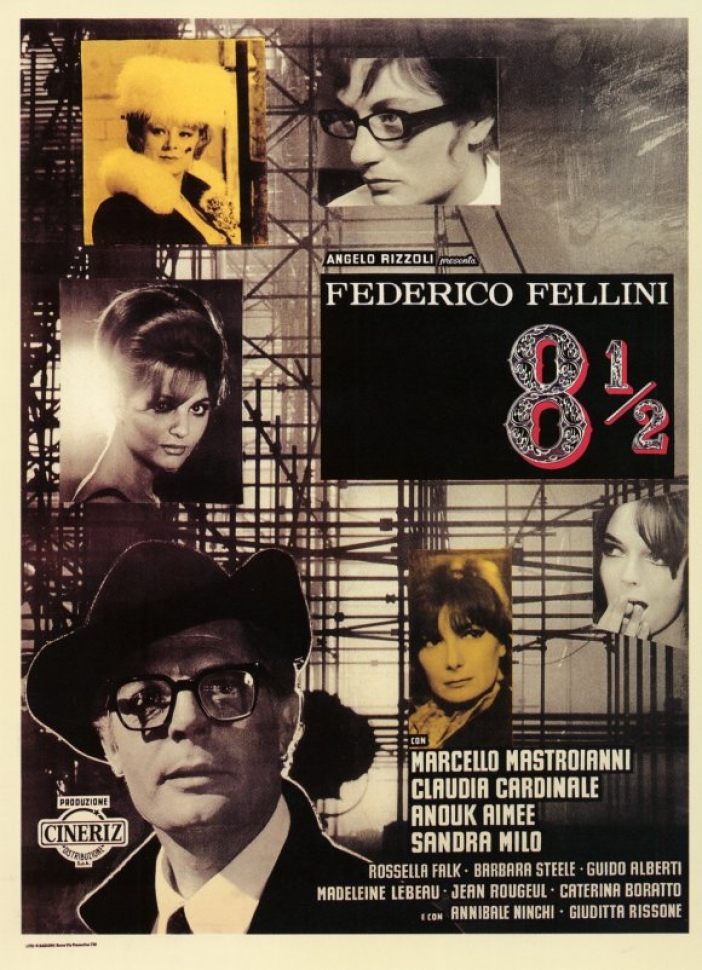 8 ½
Федерико Фелини и Марчело Мастрояни отново работят заедно по може би "най-филмовия" филм в цялата класация.
Полубиографичната лента на Фелини се фокусира върху режисьор, който е в творческа безизходица и търси вдъхновение в собствения си живот.
