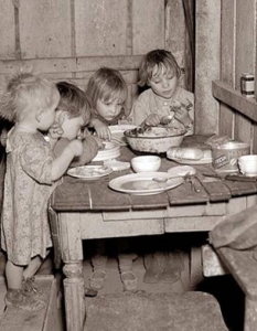 Коледна вечеря по време на Голямата депресия - ряпа и зеле.