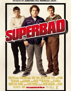 Superbad (Суперлош)
Сюжетът за смотаняци, които се опитват да станат готини в очите на съучениците си, е може би най-използваният в историята на гимназиалните комедии. И все пак Superbad успява да е свеж и забавен! 
Е, няма да си кривим душата, има много клишета, но Сет Роугън и Джона Хил са прекалено добра комбинация, за да обръщаме толкова внимание.