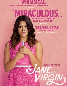 Jane the Virgin
Телевизия: CW
Защо да го гледате: Oт малка Джейн е научена от баба си, че сексът е нещо ужасно и не трябва да извършва този грях преди да се омъжи. 
В продължение на две години тя се среща с млад и привлекателен мъж, но устоява на изкушението. Всичко обаче се обърква, когато случайно забременява по изкуствен път и животът й става пълна каша...
Поредицата е адаптирана от венецуелски сапунен сериал и много напомня за Ugly Betty (Грозната Бети). Но когато има успешен микс от драма и комедия, няма как да пропуснем нов свеж сериал да се измъкне между пръстите ни.