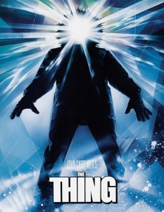 The Thing (Нещото)
The Thing разказва историята на група учени на Антарктика, които са изправени срещу невиждан ловец - извънземно, което приема формата на своите жертви.
Филмът от 1982 г. е един от редките случаи, в които римейкът е по-добър от оригинала (на Джон Хоукс от 1951 г.). 
Режисьор е Джон Карпентър, който е и геният зад Halloween (Хелоуин) - друга класика от нашата класация.