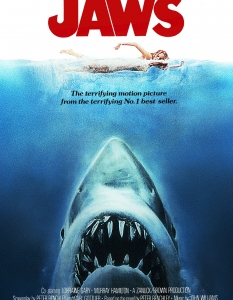 Jaws (Челюсти)
Лесно е да уплашиш човек с нещо измислено - извънземни, митични чудовища и т.н. По-голямото майсторство е да го уплашиш дори повече с нещо истинско...
Стивън Спилбърг разчита много на атмосферата в Jaws, която е точно толкова плашеща, колкото огромната бяла акула, срещу която се борят всички във филма. 
Трилър, който ще ви държи далеч от водата за известно време.