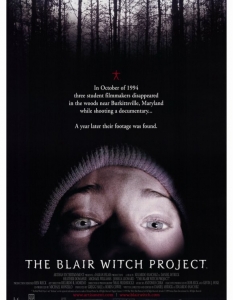 The Blair Witch Project (Проклятието Блеър)
Ужасяващото в тази лента е, че оставя хоръра на въображението на зрителите, което понякога може да се развинти повече от нужното.
Днес "документалните" филми на ужасите са под път и над път и не ни правят такова впечатление, но през 1999 г. бяха рядкост... нещо, за което не сме сигурни дали да се радваме.