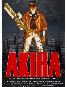 Akira (Акира)
Akira e филм с култов статут в аниме средите - той е представител на всичко, което обичаме в този жанр на анимацията - от напрегнатия и интересен сюжет, през героите и до уникалната цветова палитра и илюстративен стил. 
Действието се развива след Третата световна война, която завършва с разрушаването на Токио и изграждането на нова столица - Нео-Токио. Тя обаче отново среща размириците и започна нова война…