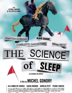 The Science of Sleep (Науката за съня) - Италия, Франция
The Science of Sleep, или La science des reves, както е оригиналното заглавие на тази романтична комедия, ни приспива за едни неусетни почти 2 часа. 
В главната роля на един мечтател влиза Гаел Гарсия Бернал, чийто герой се влюбва. И то толкова силно, че иска да покаже магическата страна на своите мечти и сънища на своята възлюбена. 
Главната женска роля пък се изпълнява от не по-малко брилянтната Шарлот Гейнсбур - актриса, която сме свикнали да виждаме в далеч по-дръзките и лишени от чувство за хумор филми на Ларс фон Триер.