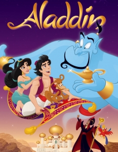 Aladdin (Аладин)
За феновете на анимациите Disney винаги е подходящо предложение. Aladdin се отличава с много хумор (брилянтен Робин Уилямс), приключения, магия и разбира се емблематичната за студиото музика. Класическа анимация на повече от 20 години.
 
