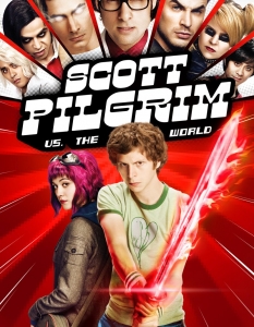 Scott Pilgrim vs. the World (Скот Пилгрим срещу света)
Този филм или ще ви стане един от най-любимите или няма да ви хареса изобщо. По-вероятно е първото. 
Една от най-точните адаптации на комикс, Scott Pilgrim vs. the World е пълен с нърдовщина, хумор, сарказъм и множество препратки към поп-културата. K.O.!