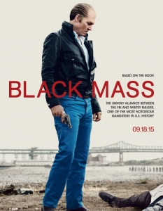 Black Mass (Черна служба)
Джони Деп се завърна повече от успешно с Black Mass. На филмовите фестивали в Торонто, Венеция и Телюрайд публиката и критиката се изказаха много позитивно за играта му, сравнявайки я с тази в по-ранните му роли. 
Историята, на лентата разказва за живота на мафиота Уайти Бълджър и съдействието му на ФБР за разрушаване на бостънската мафия отвътре.