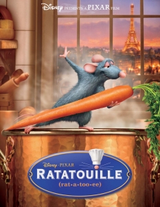 Ratatouille (Рататуй)
Кръстен на известното френско ястие, анимационният филм на Pixar създаде един от любимите ни готвачи - плъха Реми. И ни доказа, че всеки може да готви, а безстрашните готвачи стават и велики.