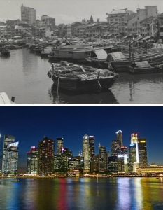 Сингапур - през 60-те години на XX век и днес