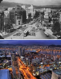 Сеул, Южна Корея - през 50-те години на XX век и днес