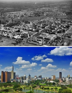Найроби, Кения - през 60-те години на XX век и днес