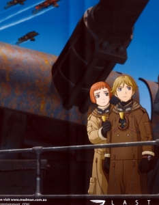 Last Exile
Не сме забравили и феновете на стиймпънк приключенията. Макар че действието в Last Exile не се развива на Земята, светът много напомня на Европа през 19-ти век. Две воюващи страни разчитат на момиче, което може би държи ключа към помиряването им.