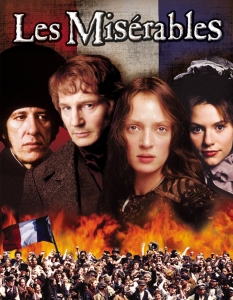 Les Miserables (Клетниците)
Едно от най-епичните събития от историята на Франция. Действието се развива в бурните години след Юлската революция (различна от Френската революция от 1789 г.). История, за която, каквото и да кажем, ще е малко!
Въпреки че препоръчваме филма от 1998 г. с Лиъм Нийсън, през 2012 г. Хю Джакмън прави изключителен Жан Валжан в едноименния мюзикъл на Том Хупър.