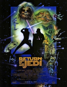 Star Wars: Episode VI - The Return of the Jedi (Междузведни войни: Епизод VI - Завръщането на джедаите)
Краят на оригиналната трилогия си имаше своите минуси. Да не забравяме как някои хора и до днес са твърдо против иуоците. 
Нищо толкова дребно обаче не може да спре Star Wars от превръщането му в класика.