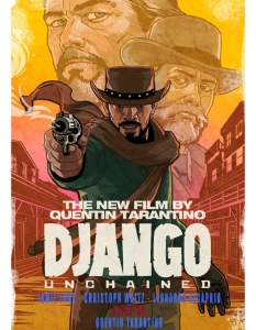 Django Unchained (Джанго без окови) – 2012
Въпреки че във всеки филм на Куентин Тарантино виждаме дълбоко уважение към уестърн жанра, до 2012 той така и не беше правил пълнокръвен филм за този период от историята на САЩ. И дали не се справи страхотно?
Кристоф Валц отново е звездата на лентата, както беше и в Inglourious Basterds (Безславни копилета), а Леонардо Ди Каприо за пореден път доказа, че влиза във всеки образ с лекота.