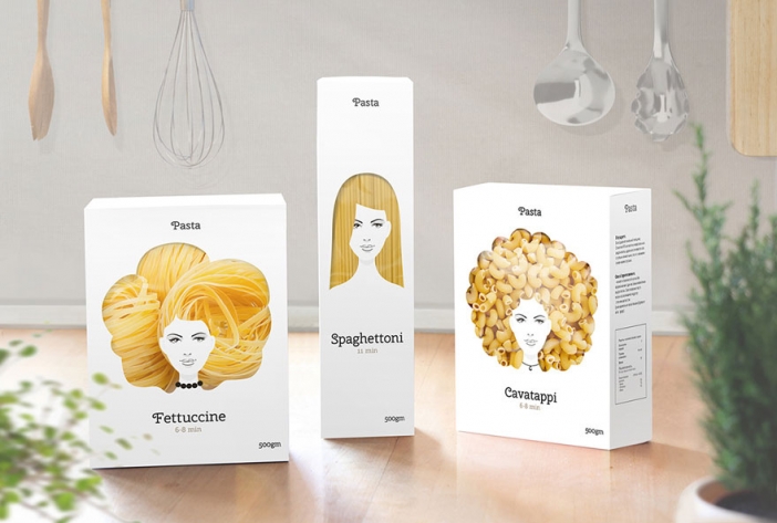 Креативен дизайн на опаковки превръща пастата в ефектна прическа