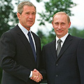 Джордж Буш и Путин на корицата на L'Europeo