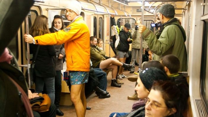 No Pants Subway Ride 2012 в София