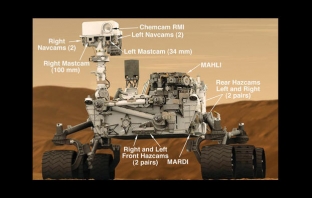 Кацането на Curiosity Rover на Марс с реален звук и компютърна симулация