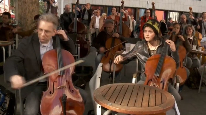 Star Wars Flashmob auf dem Wallrafplatz