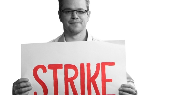 Matt Damon Goes On Strike!