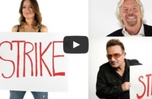 Matt Damon Goes On Strike! Bono, Ричард Брансън и Оливия Уайлд също!