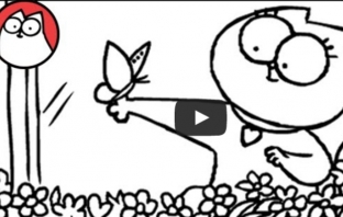 Котешка ромком трагедия с пеперуди в Simon's Cat: Butterflies