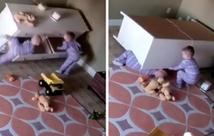 2-годишно дете със супер сила спаси живота на своя близнак (Видео)