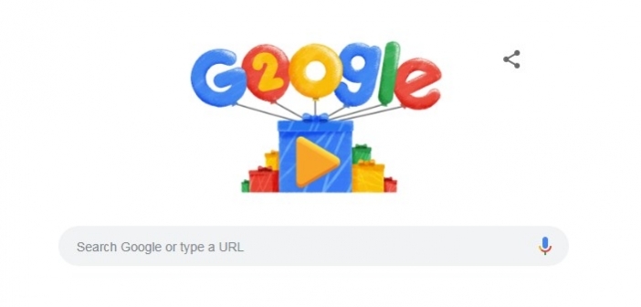 Google празнува своя 20-ти рожден ден