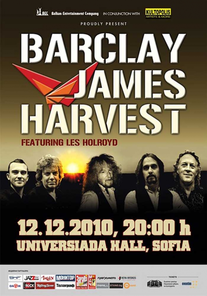 Barclay James Harvest feat. Les Holroyd с първи концерт в България