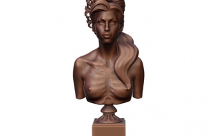 Скандалният скулптор Даниел Едуърдс извая гол бюст на Ейми Уайнхаус