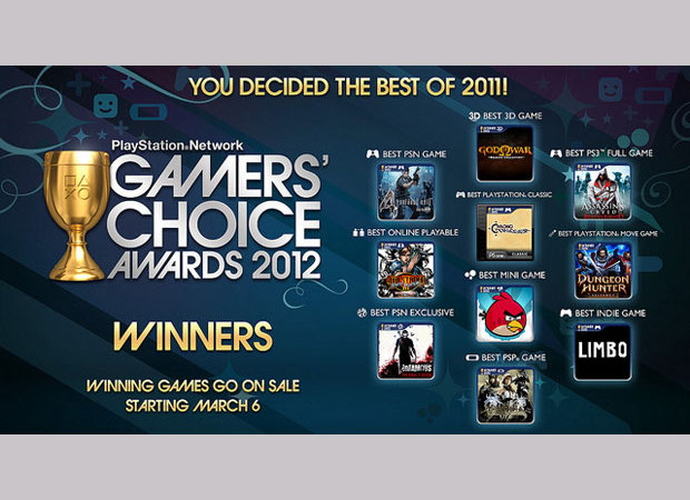 PlayStation Network Gamers Choice Awards – победителите (промоциите)
