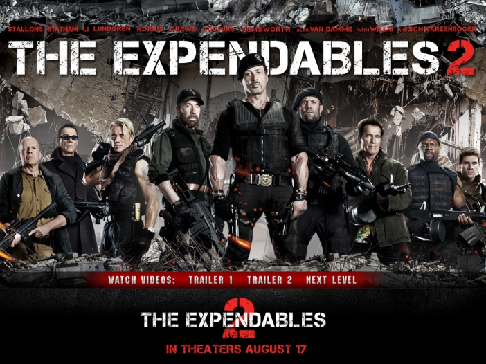 Никълъс Кейдж, Клинт Ийстуд и Харисън Форд в The Expendables 3