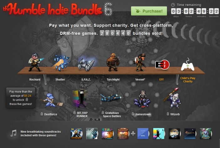 Humble Indie Bundle 6 вече включва 10 заглавия, кампанията изтича на 2 октомври