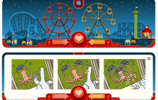 Честит Св. Валентин от Google с интерактивен Doodle, вдъхновен от Джордж Ферис 
