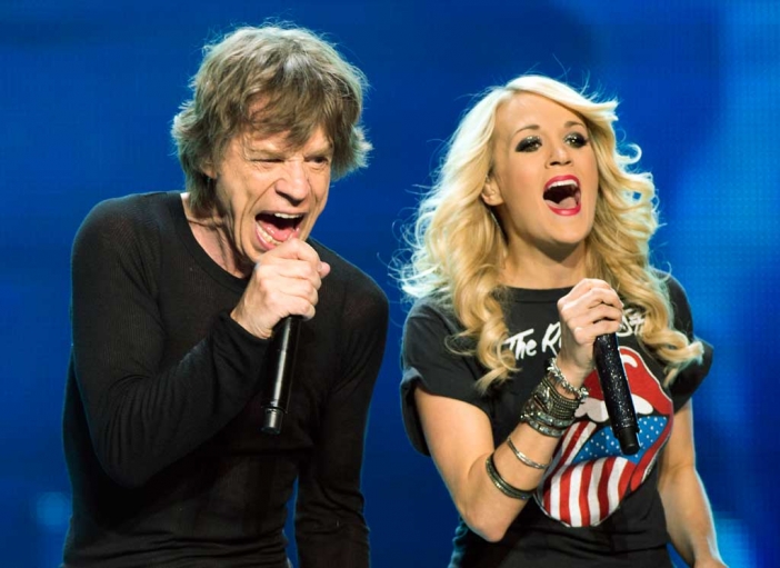 The Rolling Stones забиха на живо с Carrie Underwood - It