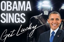 Президентът на САЩ Барак Обама "пропя" Get Lucky на Daft Punk и Pharrell (Видео)