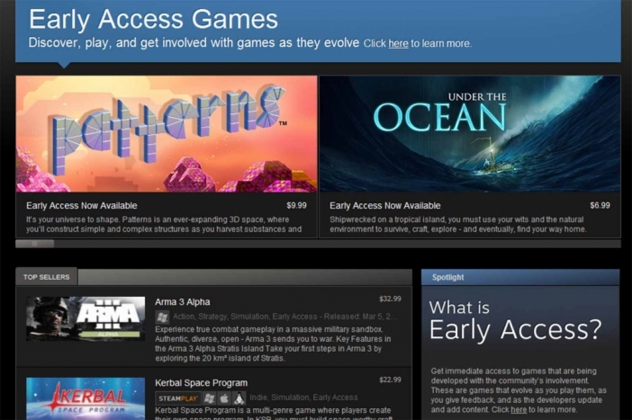 Valve предупреди потребителите за Steam Early Access игрите 