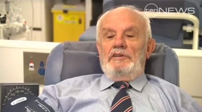 Австралиец с рядка кръвна група спасява животи повече от половин век