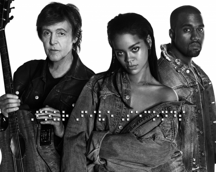 Топлес Риана вербува Пол Макартни и "най-голямата рок звезда" за FourFiveSeconds (Видео)