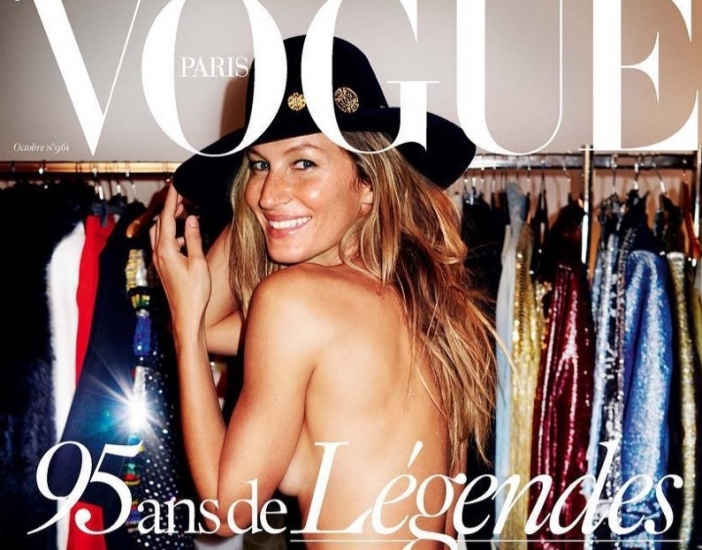 Жизел Бюндхен гола в чест на 95 години Vogue Paris (Снимки)